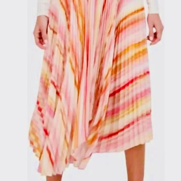 BCBG MaxAzria Runway- Pleated Kerchief Hem Midi Skirt - Picture 1 of 5